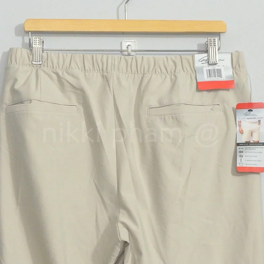 NWT Greg Norman Men’s Pull-On Short in TAN - Picture 5 of 5